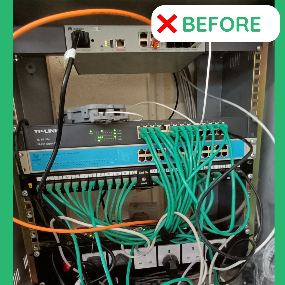 Before a Network upgrade in a school by Ciz ICT.