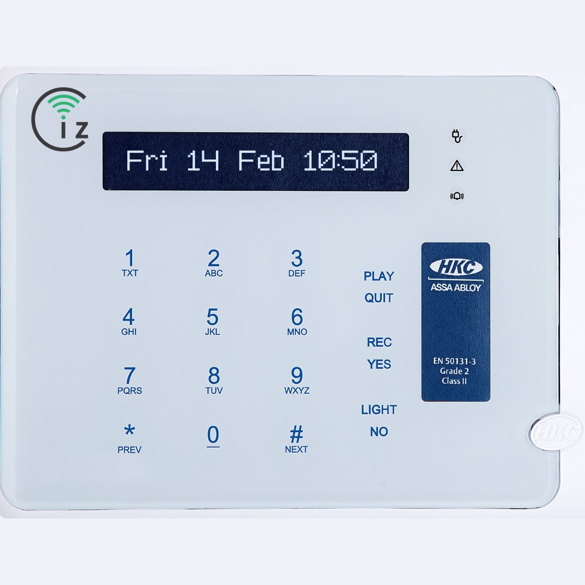 Security Alarm System HKC Touch Keypad White